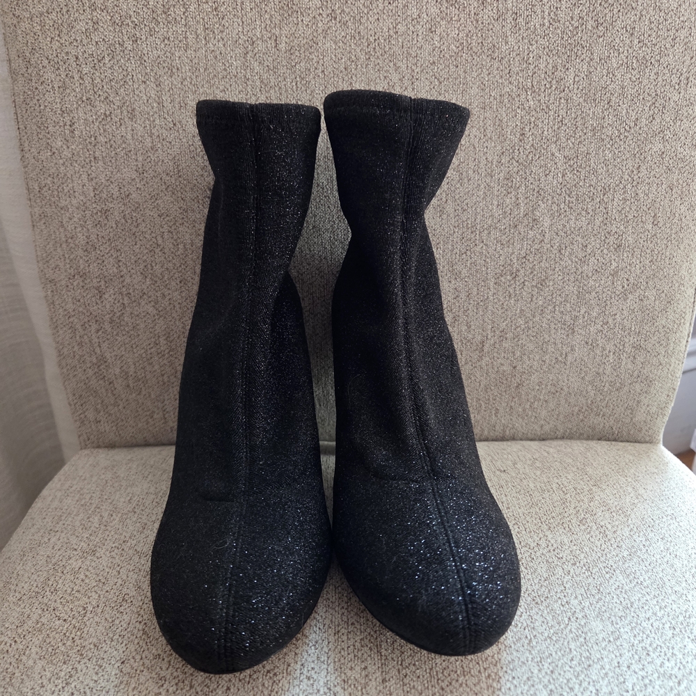 Michael Kors Glitter Black Heeled Boots - Picture 4 of 8